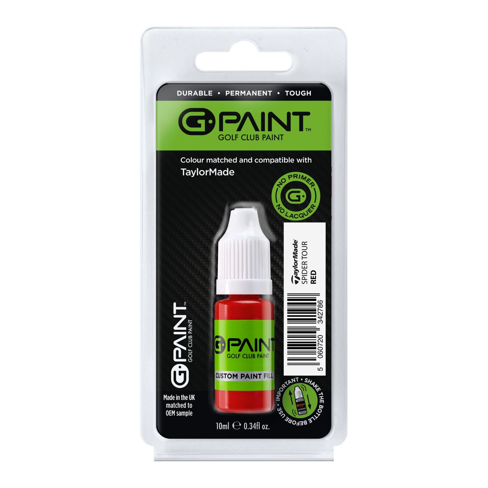 G-Paint Golf Club Paint - Taylormade Spider Tour RED- TaylorMade Touch-Up Paint