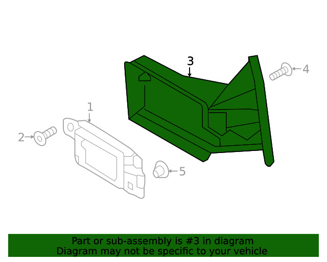 Genuine Blind Spot Detection System Warning Sensor Bracket 5C6-971-301-A