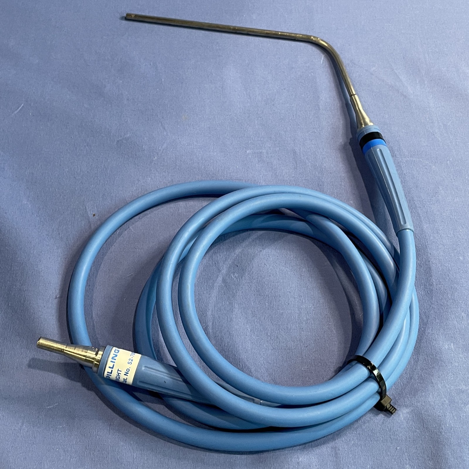 Pilling Weck Fiber Optic Light Cable w/ Angled Metal Guide REF 52-7805 - Tested