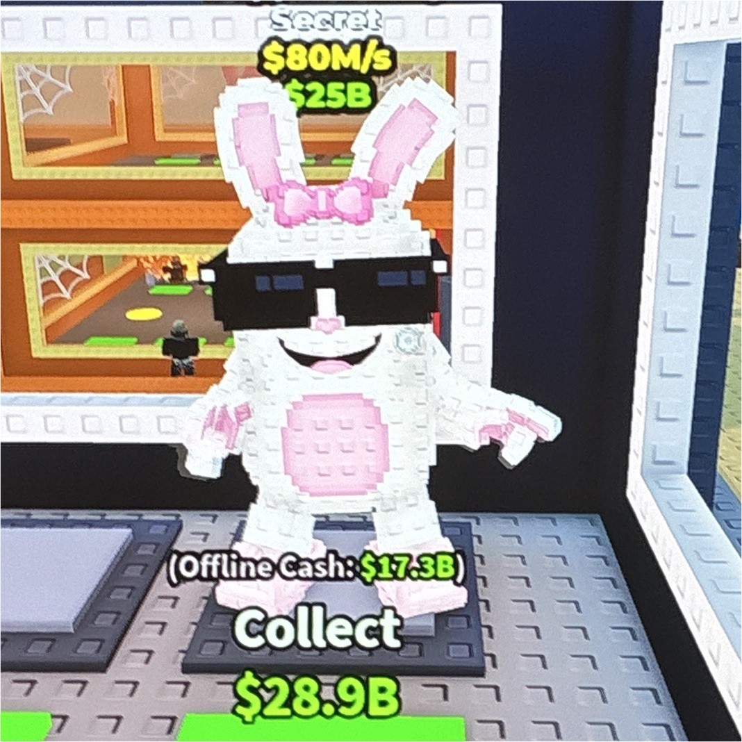 Boppin Bunny Secret Game Item/Asset $80M/s Virtual Collectible ID $25B