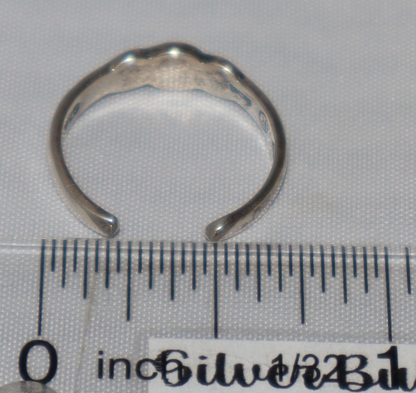 Silpada Sterling Silver Coral Scroll Toe Ring O1381