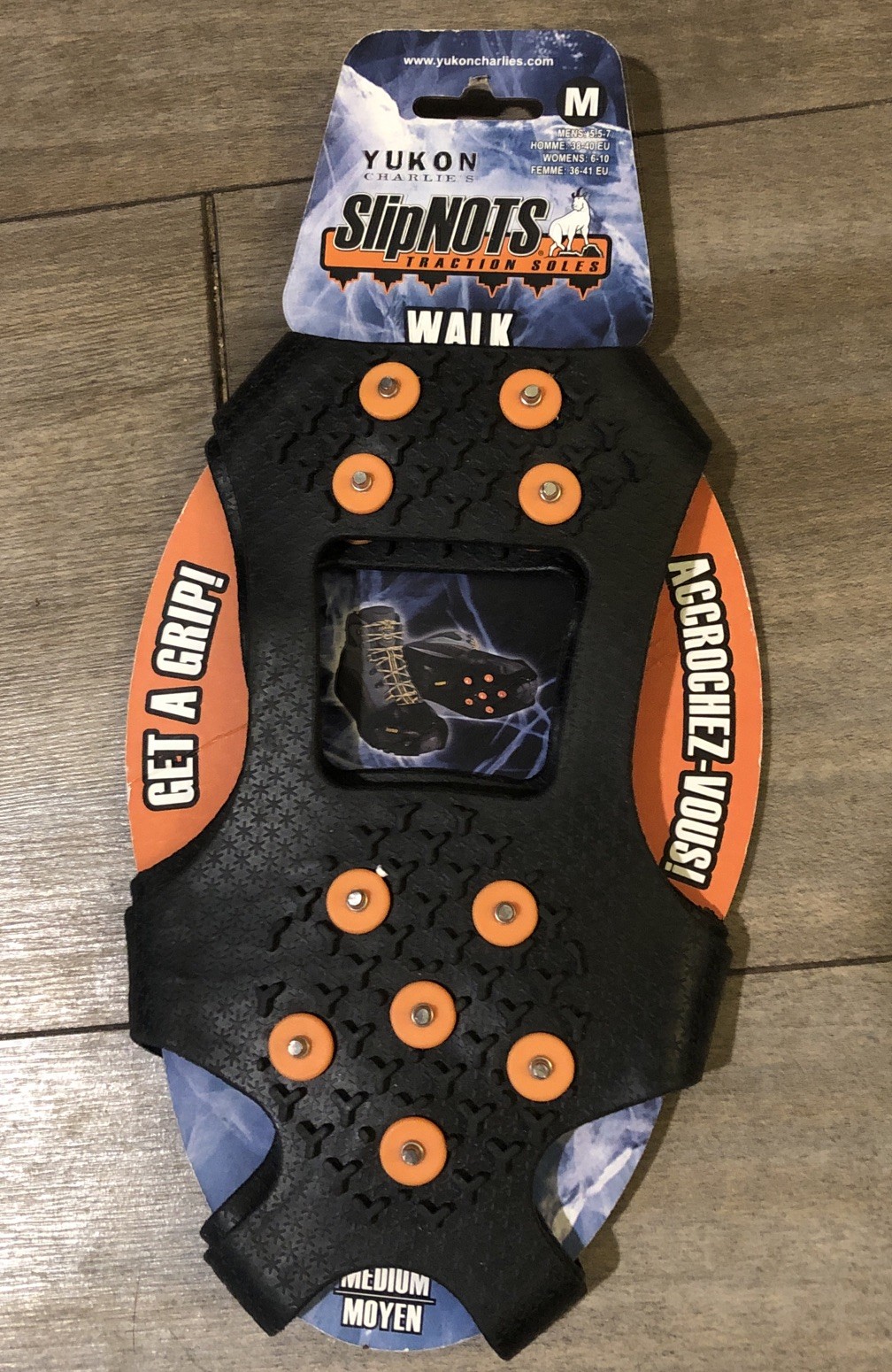 Yukon Charlie's Slipnot Traction Soles Aid - Size Medium (5.5-7 Men, 6-10 Women)