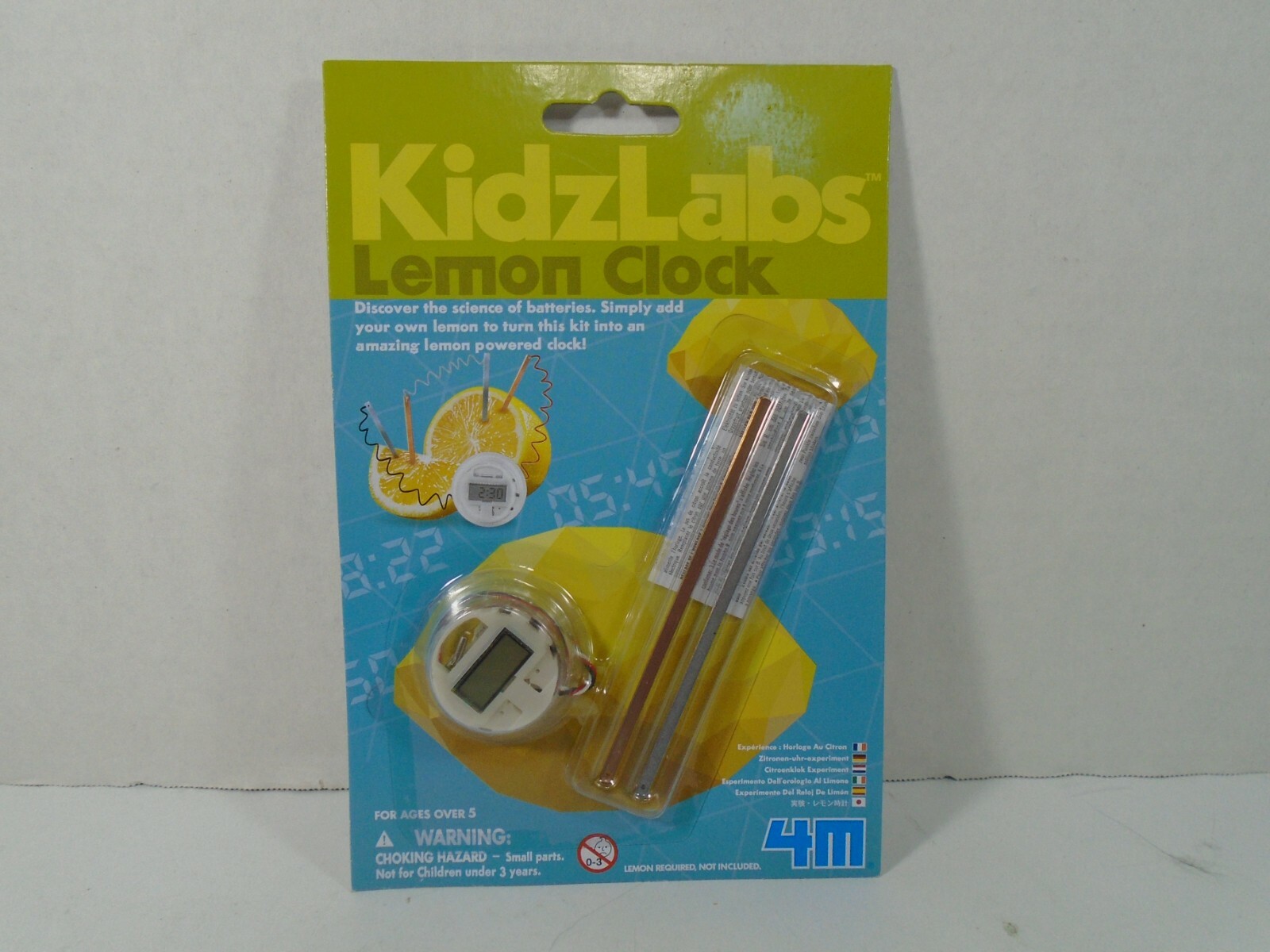 TOYSMITH KIDZLABS--LEMON CLOCK (NEW)