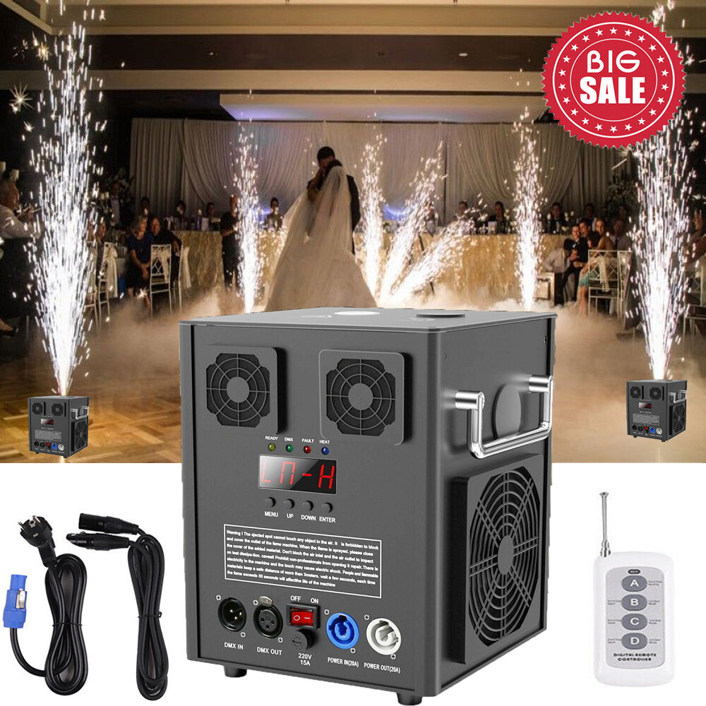 700W Cold Spark Machine DJ Wedding Firework Stage Effect Machine DMX Flight Case