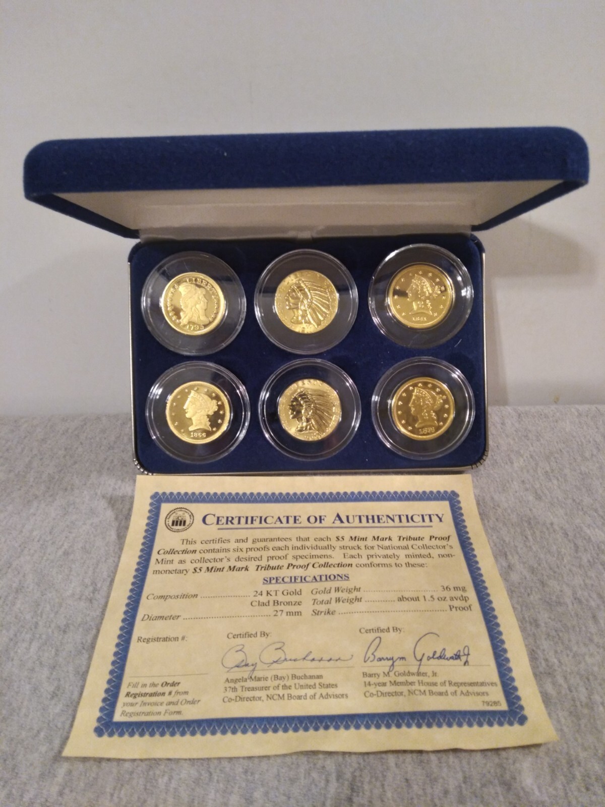 $5 MINT MARK TRIBUTE PROOF COLLECTION