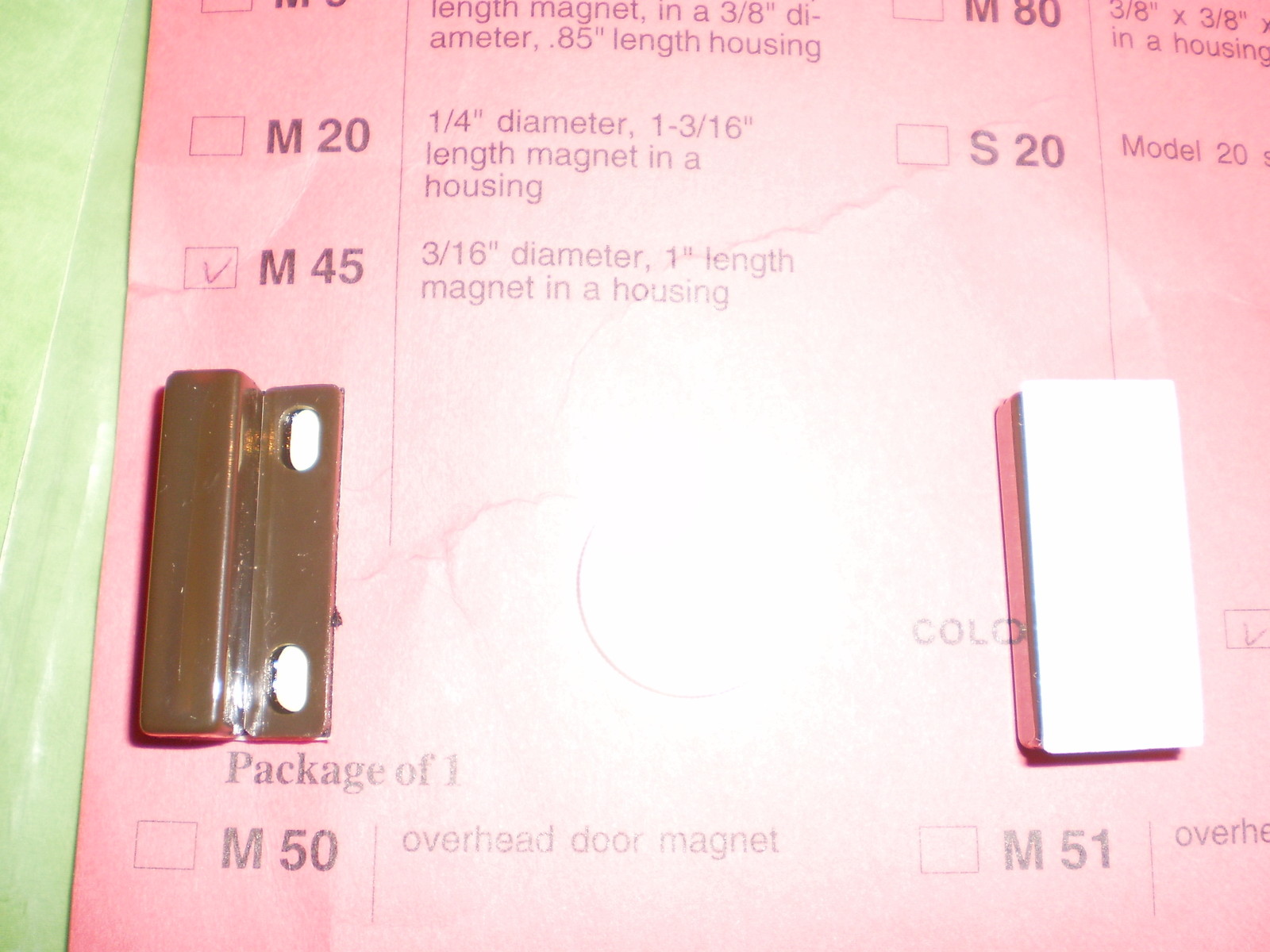 Honeywell M 45 3/16" Magnets Surface Mount Alarm Contact Magnets Brown 10 NEW