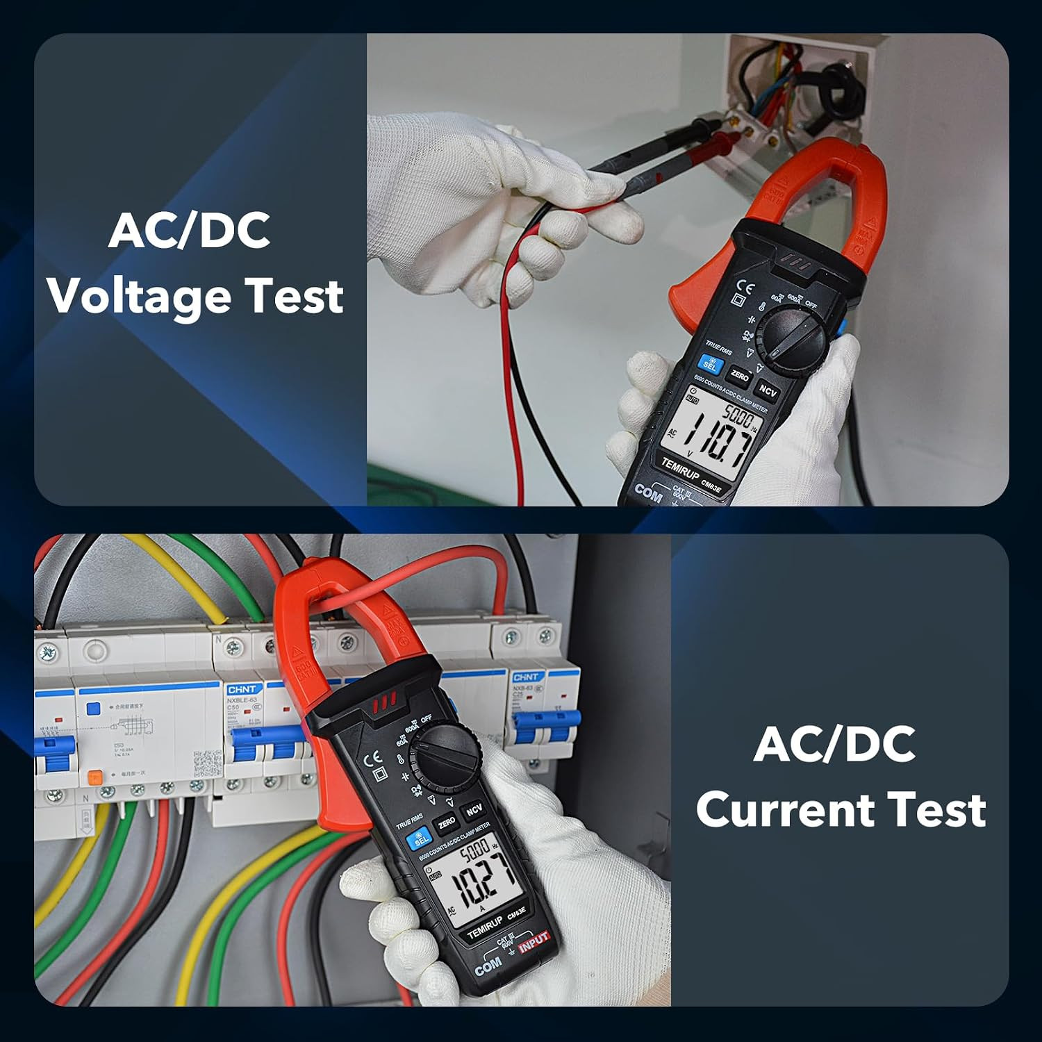 Digital Clamp Meter Multimeter, TRMS 6000 Counts 600A Current Amp Volt Meter, Au