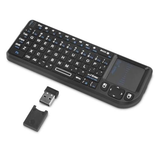 Mini Bluetooth Keyboard with Backlit Touchpad for Smart TV, Android Box, Fire