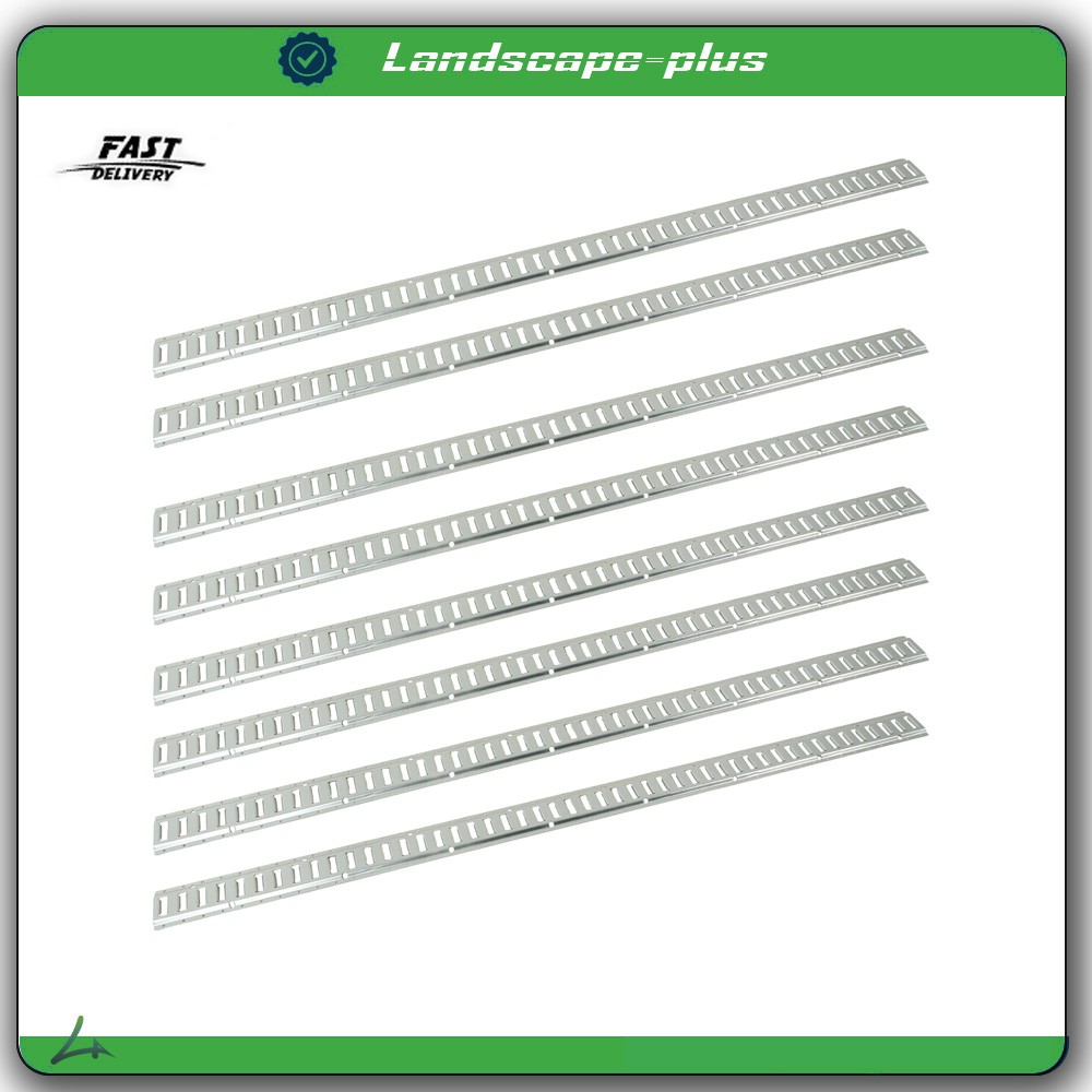 For Trailers 8 Pack 8' E Track Tie Down Rail Kit Silver Galvanized Carbon Steel
