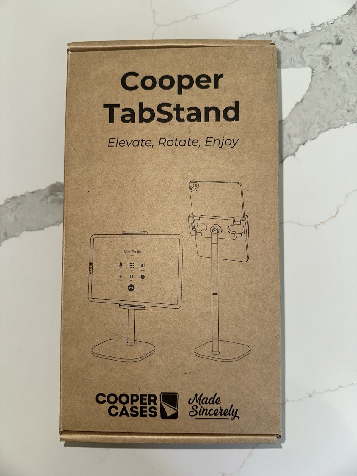 Cooper TabHolder Height Adjustable Tablet Stand Night Black CPR238BLK119_FBA
