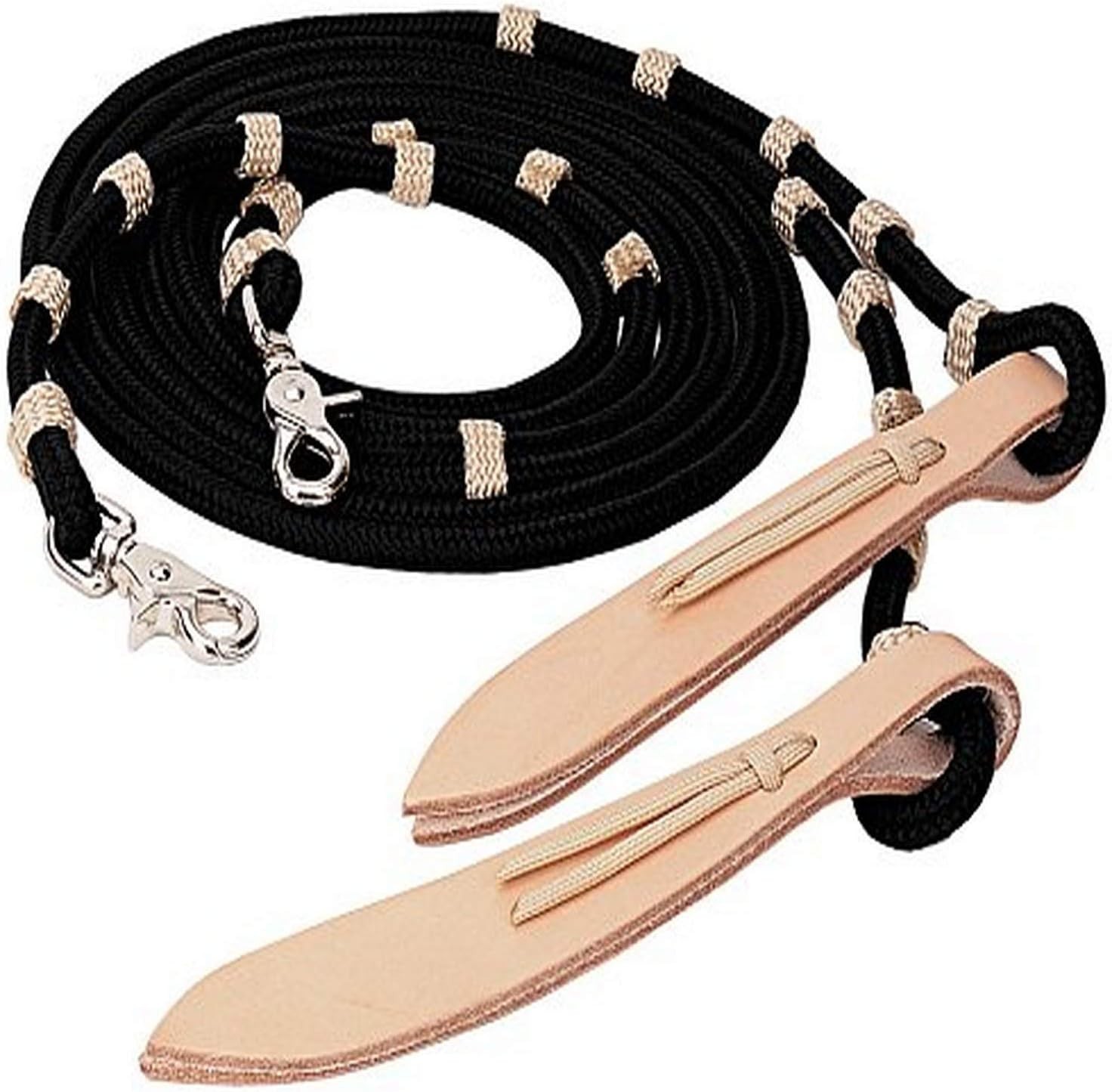 Weaver Leather Vaquero Split Reins, Brown/Tan, 3/8" x 8'