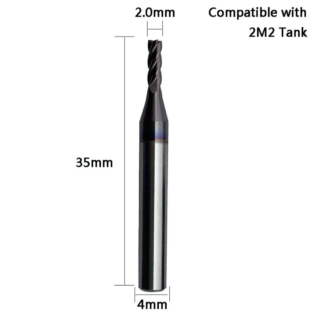 Carbide 2.0mm Cutter D4 for 2M2 Tank Automatic Car Key Machine (New Model)