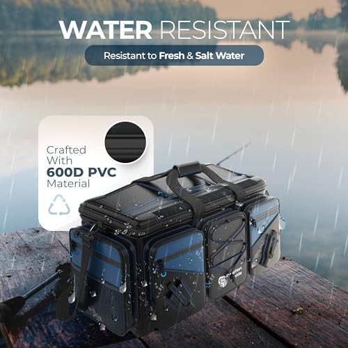 Fishing Tackle Bag – Salt Water Resistant Fishing D: XL Bag (without trays)