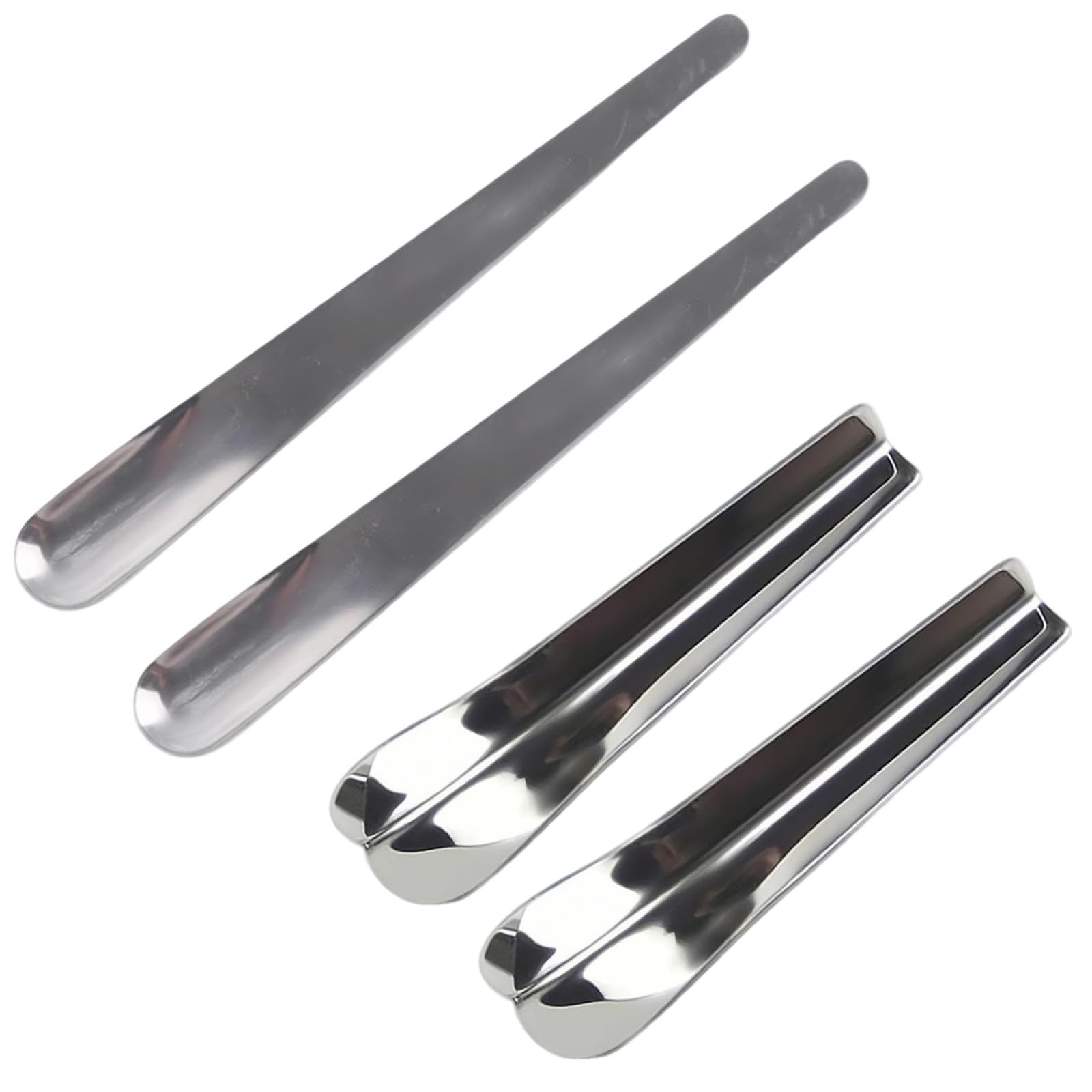 4 Pack Stainless Steel Caulking Tool Kit Grout Finishing Spatula Metal Scrape...