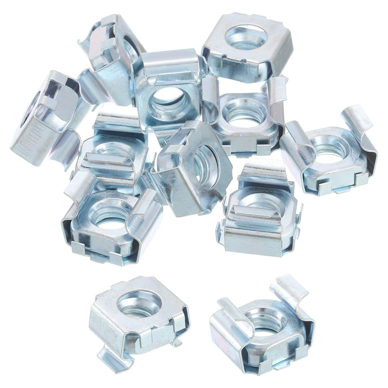 uxcell 5/16-18 Cage Nut, 20Pcs Snap-in Nuts, Carbon 5/16-18, Silver