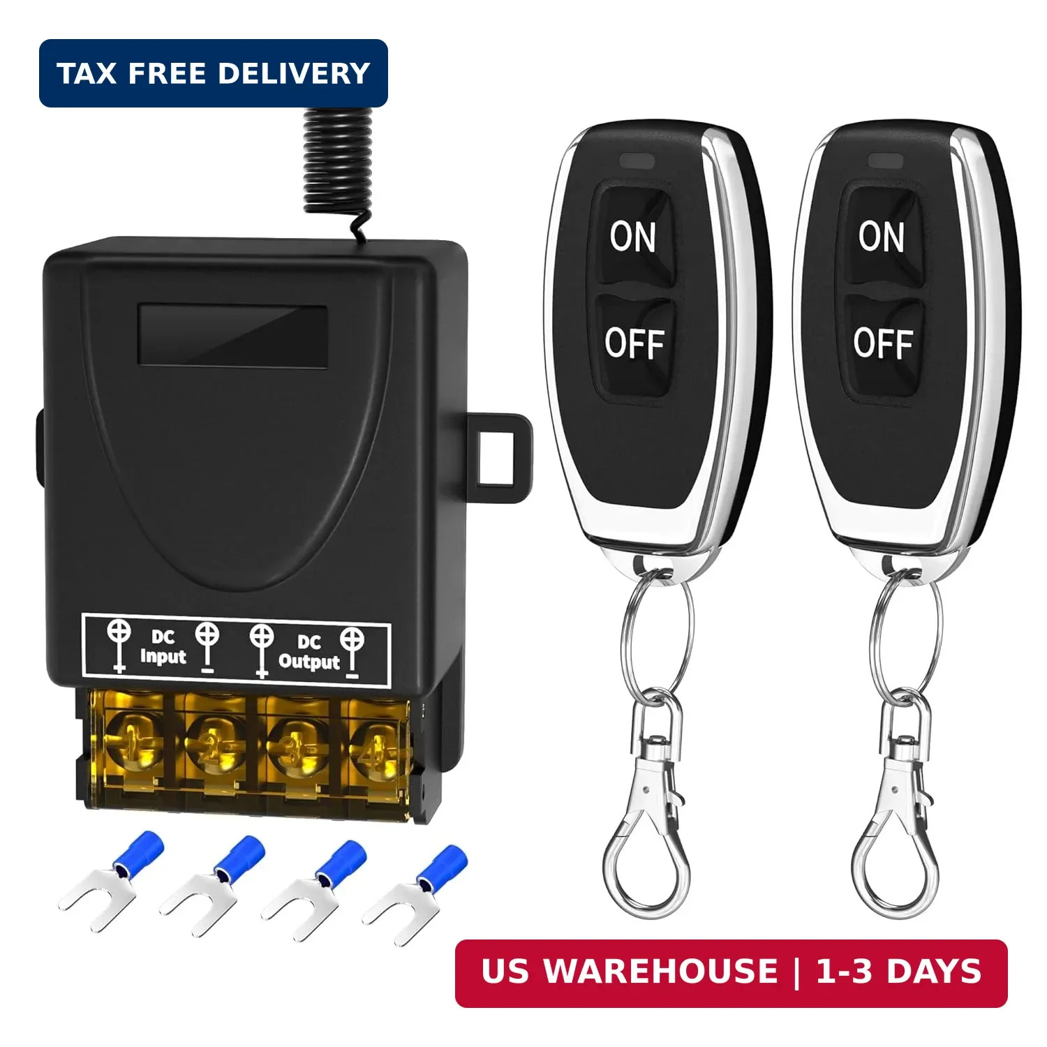 Wireless Remote Switch DC 8V/12V/24V/48V/72V/86V 30A Relay RF Remote C