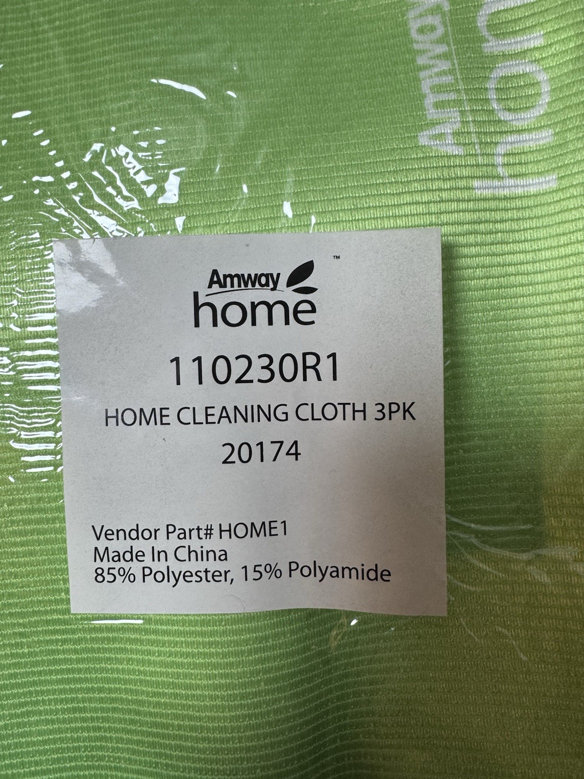 Amway Home Cleaning Cloths 3-Pack – Sealed – 85% Polyester / 15% Polyamide Blend
