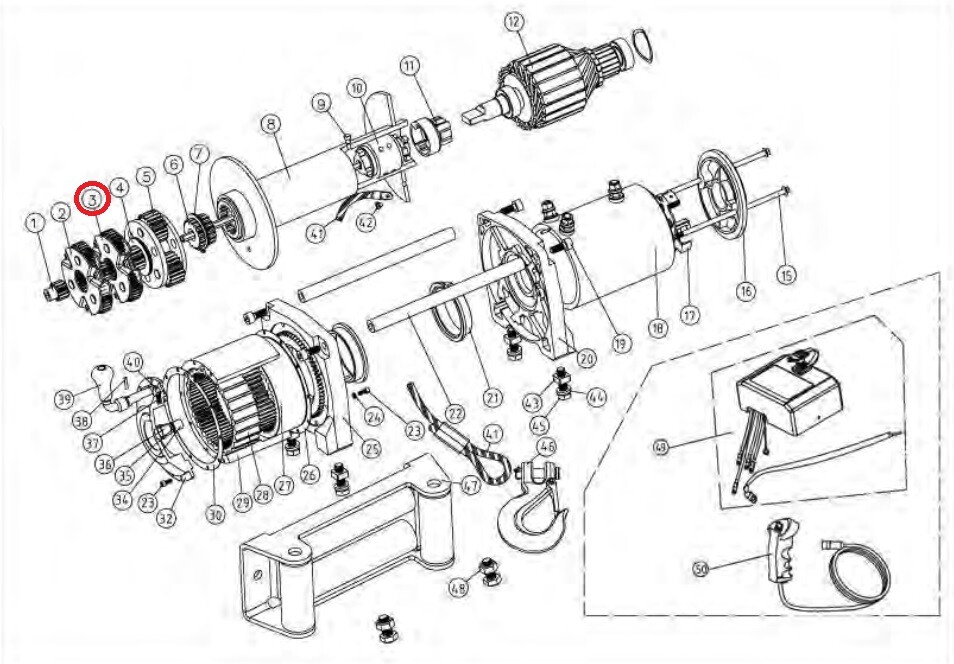 Smittybilt 97281-03 Gear Carrier - Intermediate for XRC8 Winch