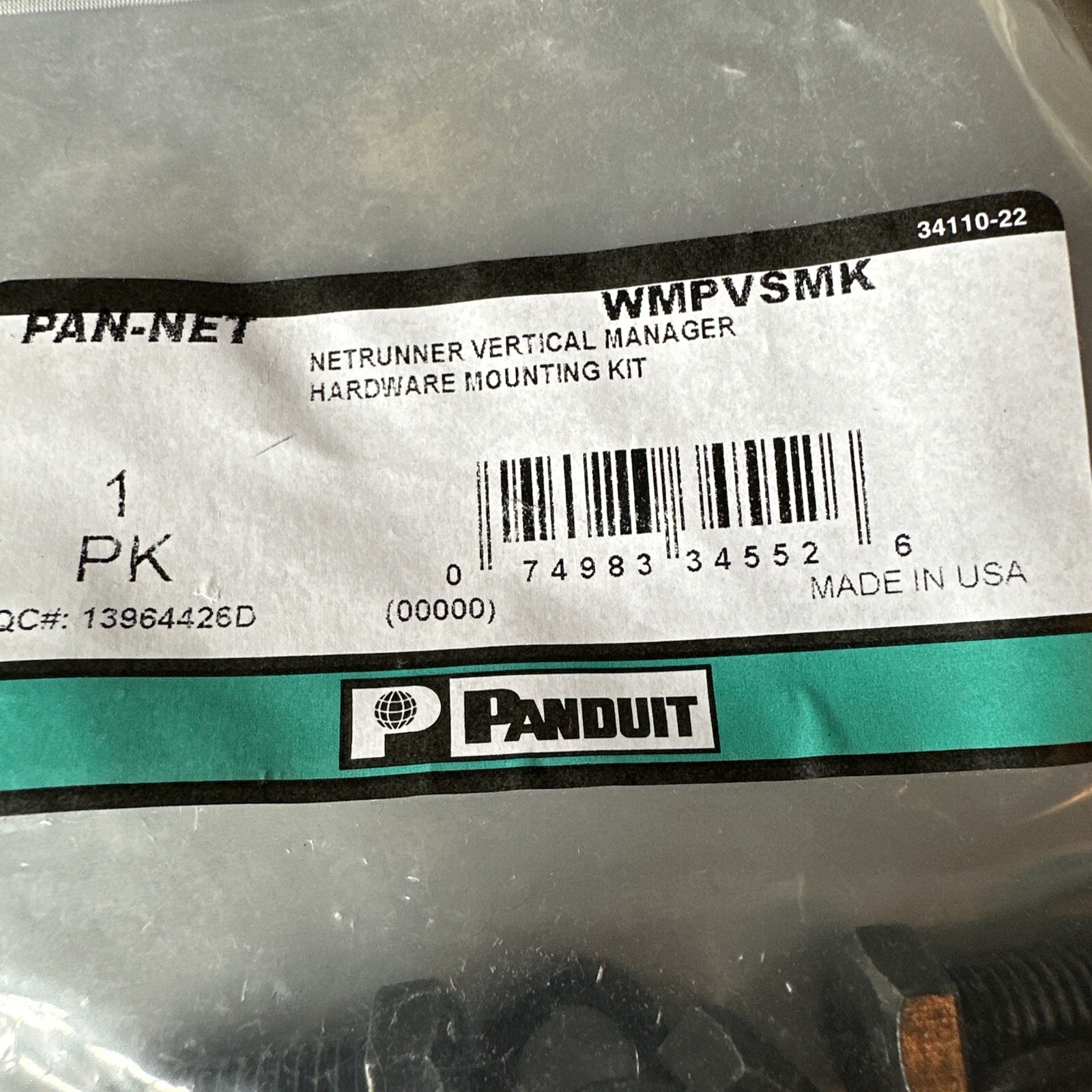 Panduit Side-Mount Hardware Kit WMPVSMK New