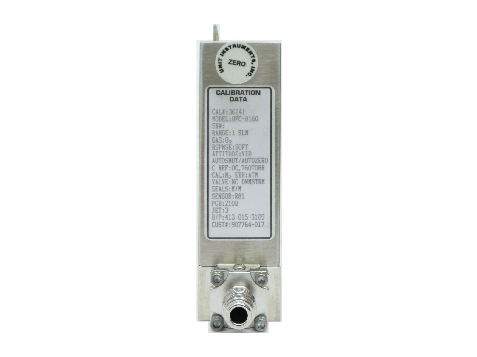 UNIT Instruments UFC-8160 Mass Flow Controller MFC 1 SLM O2 Working Spare