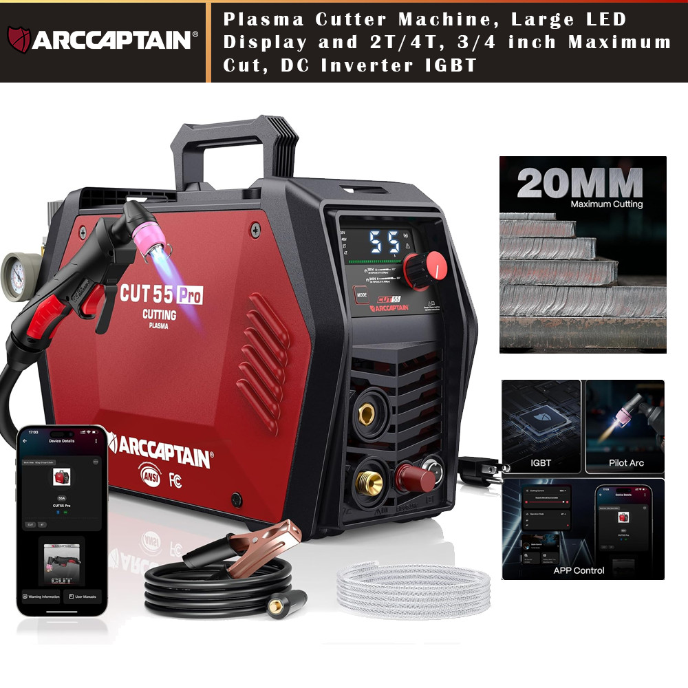 ARCCAPTAIN iControl CUT55 Pro Plasma Cutter 55A Non-Touch  APP Control 120V/240V