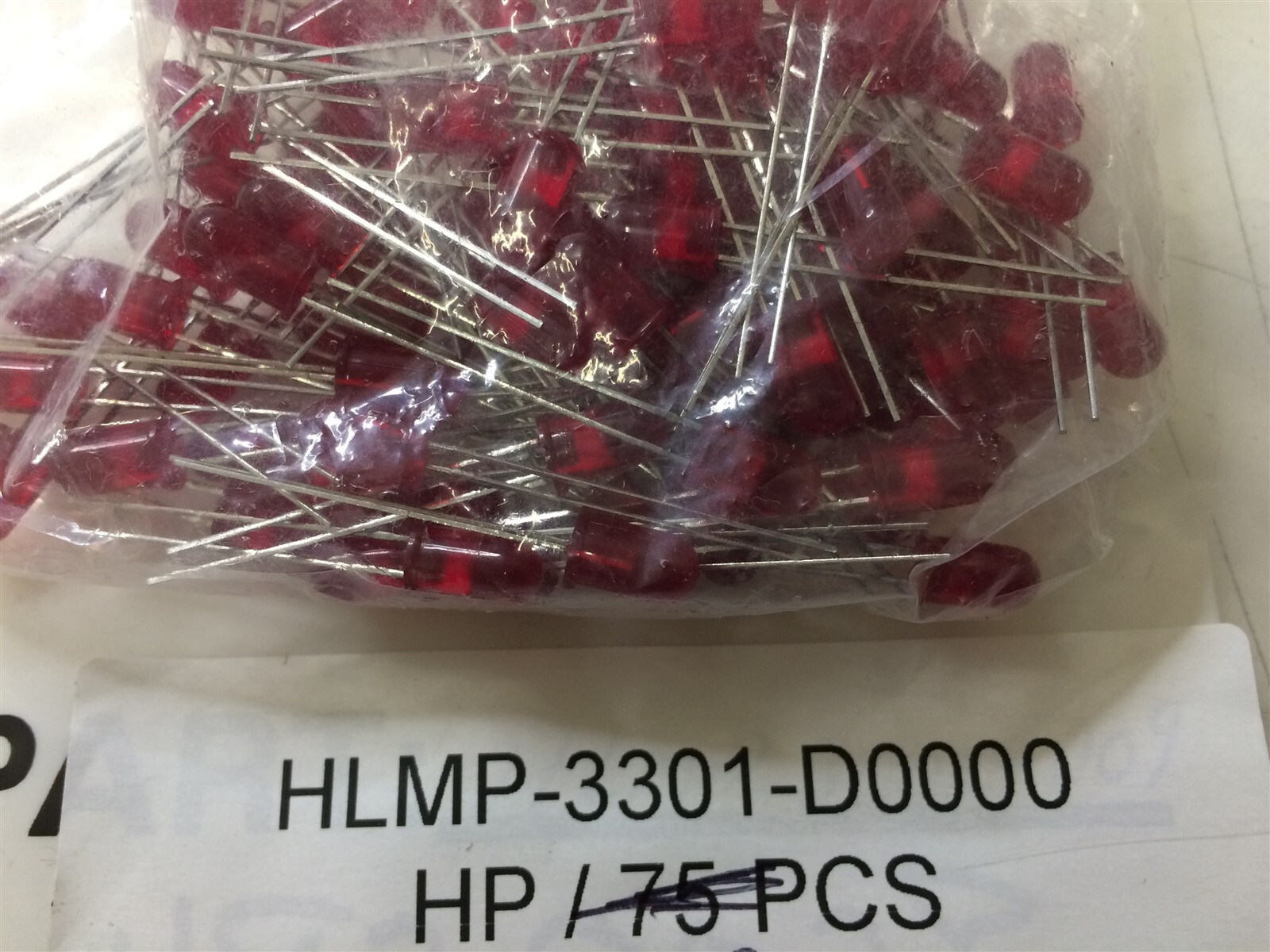 HLMP-3301-D0000 HP LED RED DIFFUSED T-1 3/4 T/H 25 PIECES
