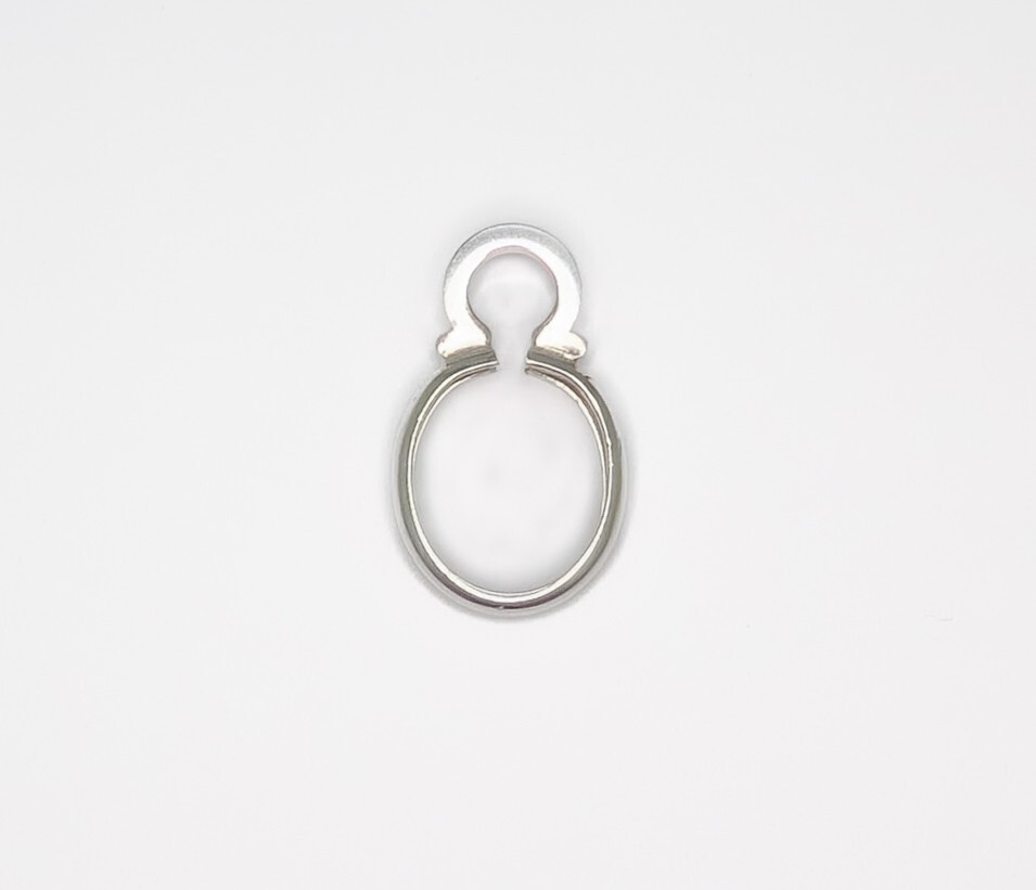 10 x 8 mm Oval Sterling Silver Cinch Mount Dangle Setting