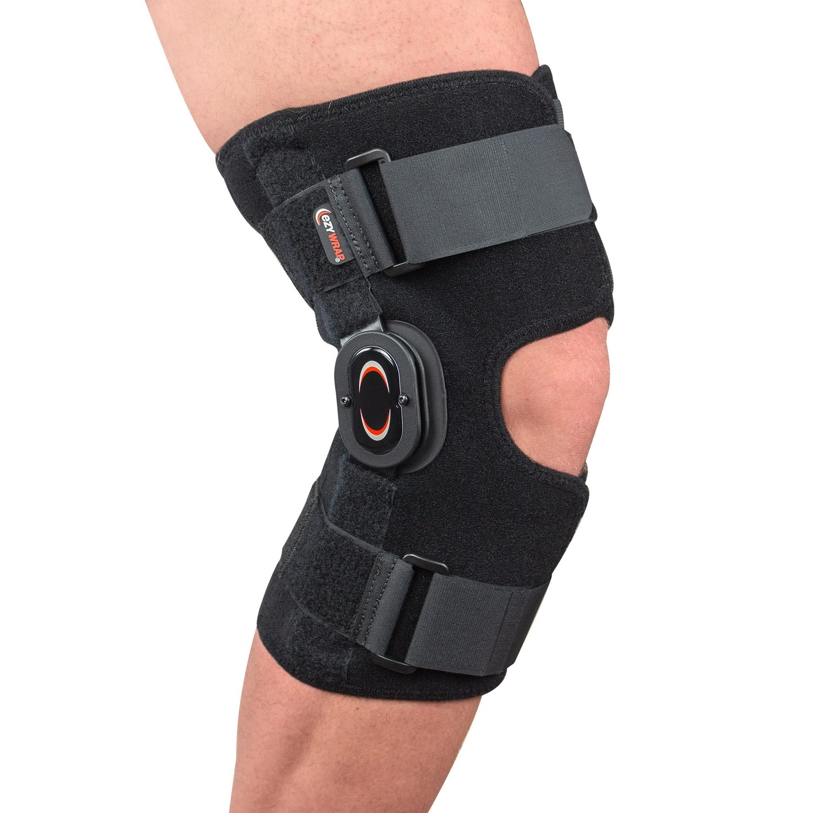 Rally Hinged Knee Brace Orthosis – Compression Knee Support Brace with Rem