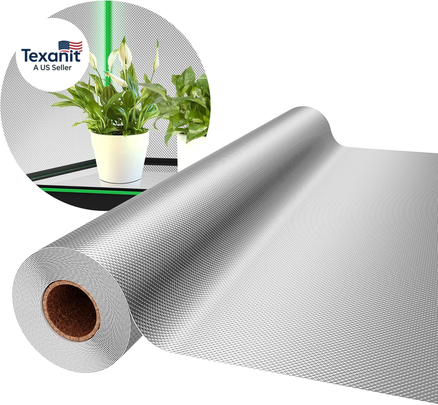 6 Mil Mylar Film Roll, 4 Ft. X 25 Ft. Diamond Film Foil Roll, Heavy-Duty Reflect
