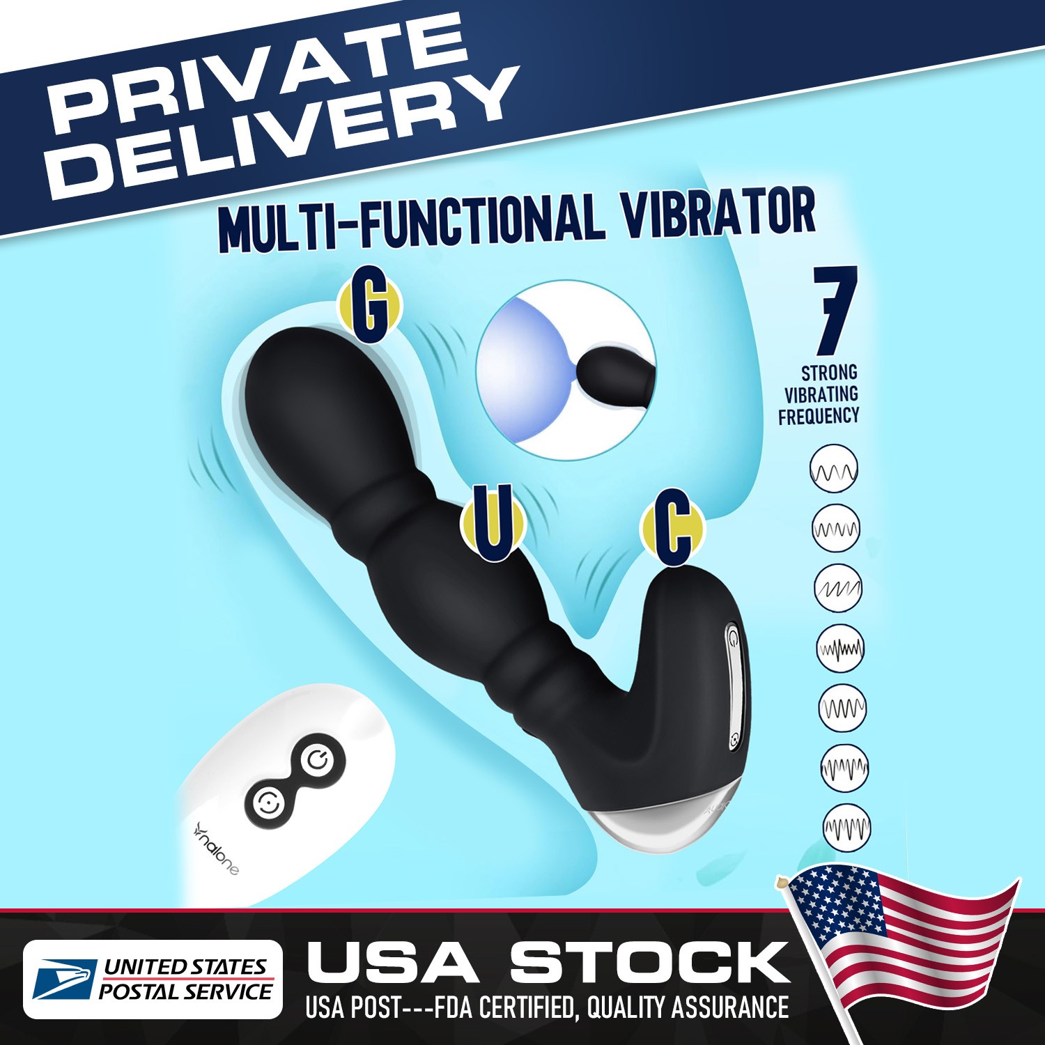 Wireless G-Spot Dildo Vibrator Clit Massager Anal Stimulator-Sex-Toys-for-Women