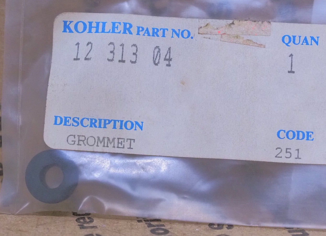 OEM KOHLER engine 1231304 12 313 04 GROMMET CH11 CH12.5 NOS BX249