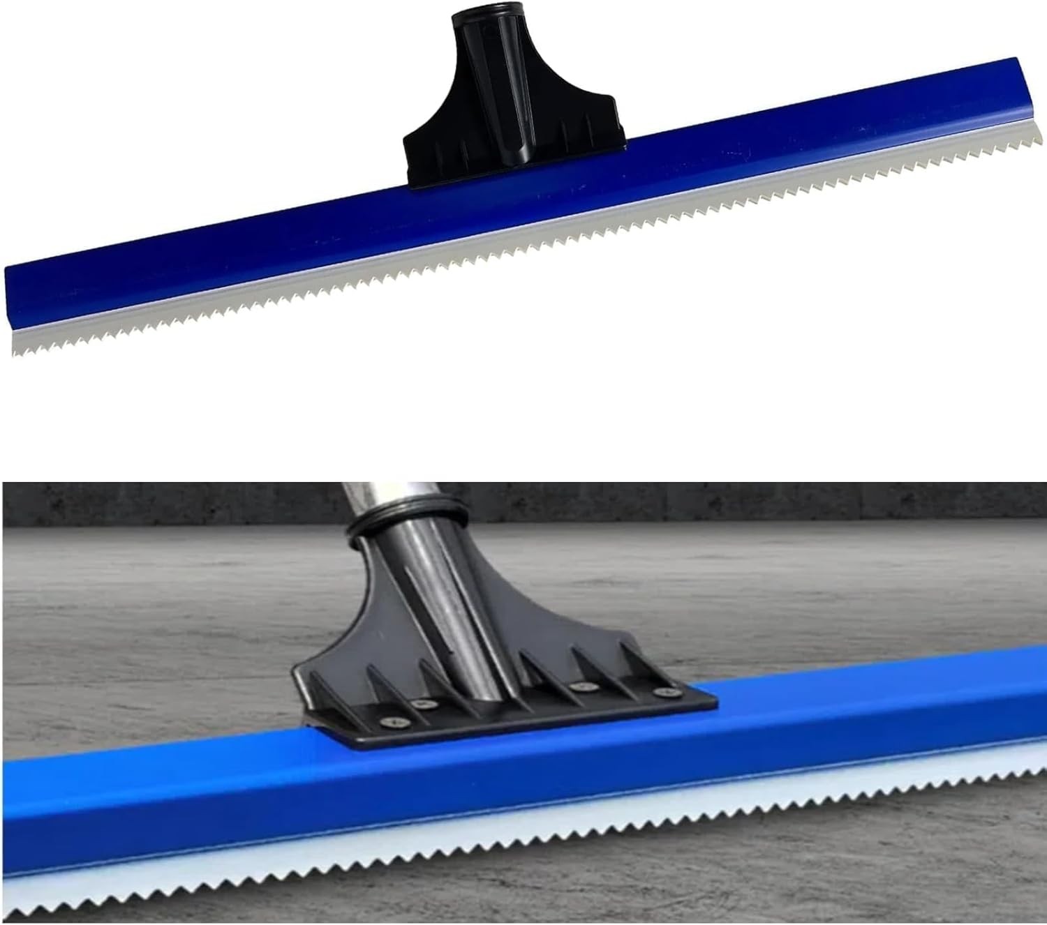 16" Epoxy Squeegee, Teeth Notched Squeegee with Head for Self Leveling Cement