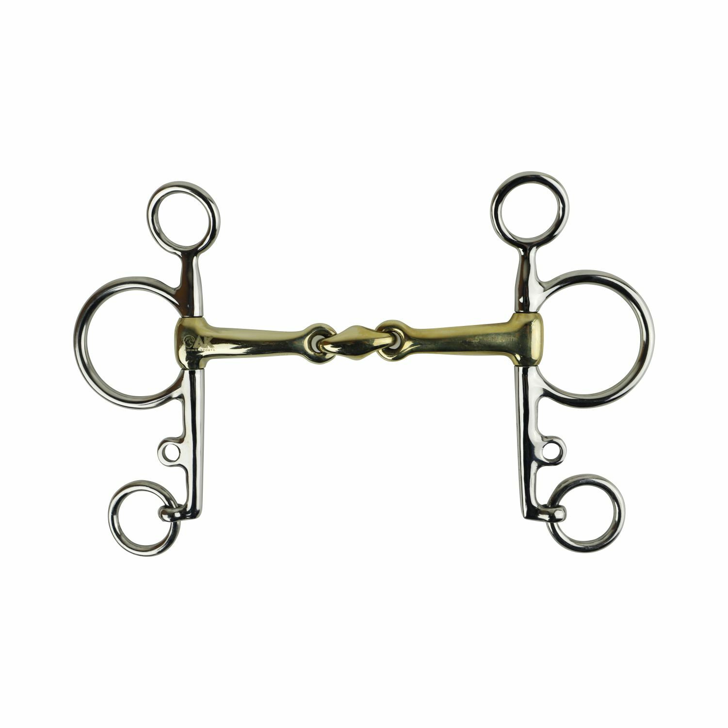AK Pelham with Double Jointed Horse Riding Bit in German Silver