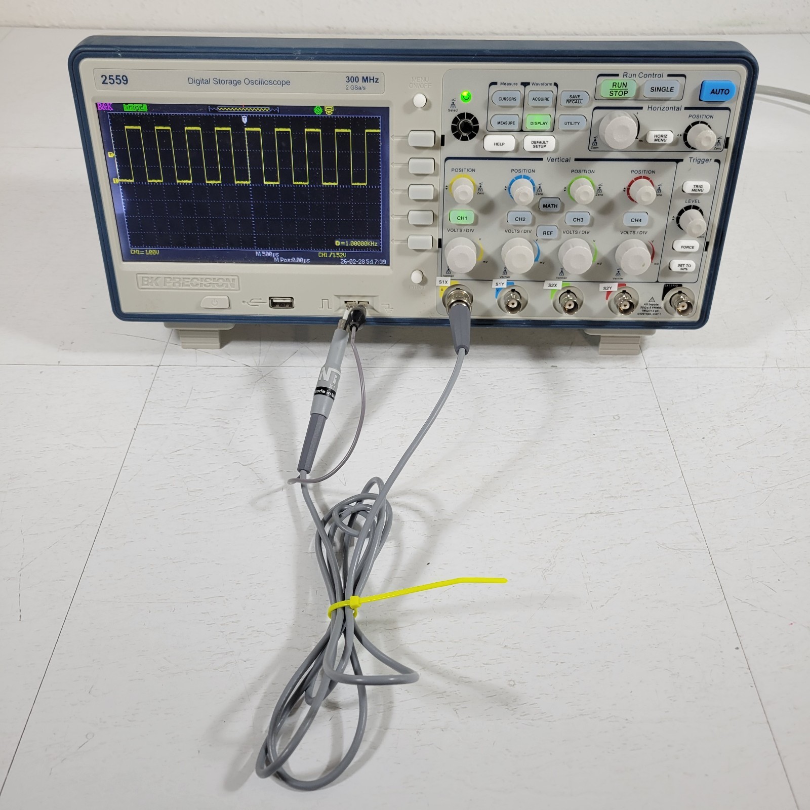 BK Precision 2559 Digital Storage Oscilloscope 300MHz 2GS/s 4 Channel USB LAN