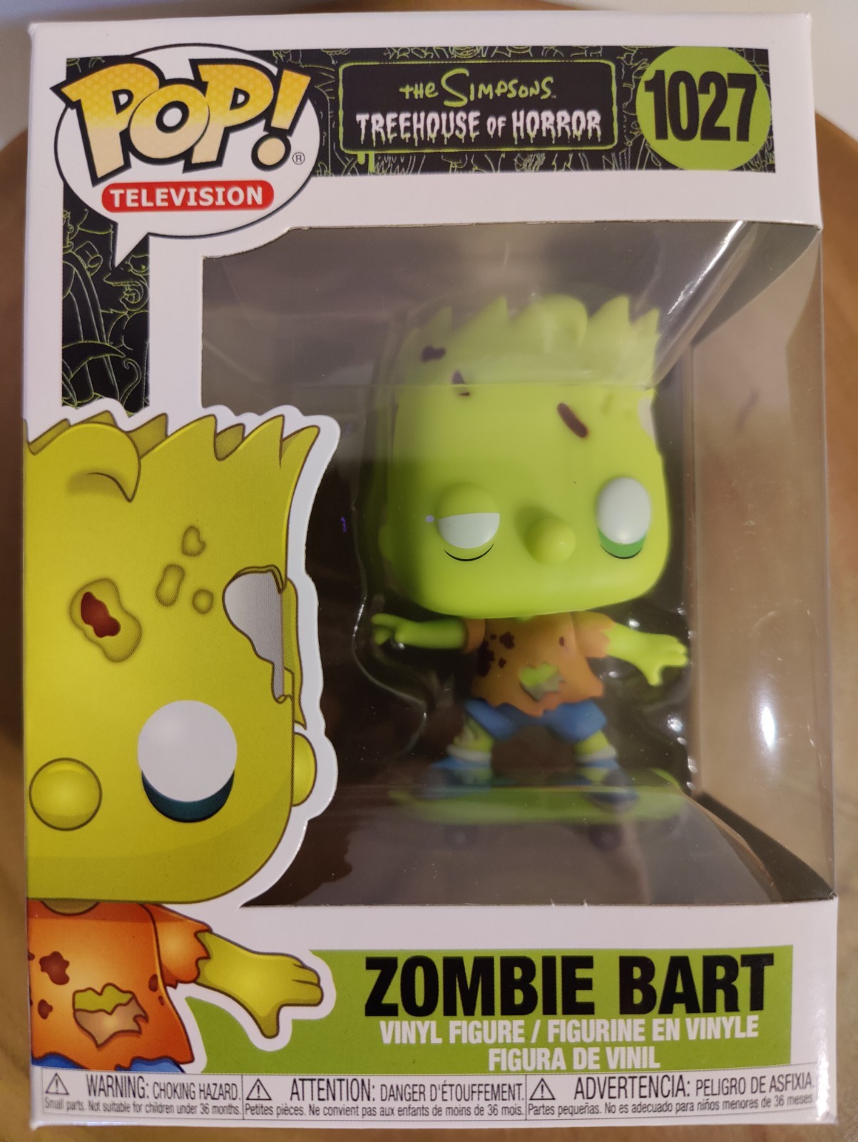Funko Pop! Television The Simpsons 1027 Zombie Bart Vinyl Figure