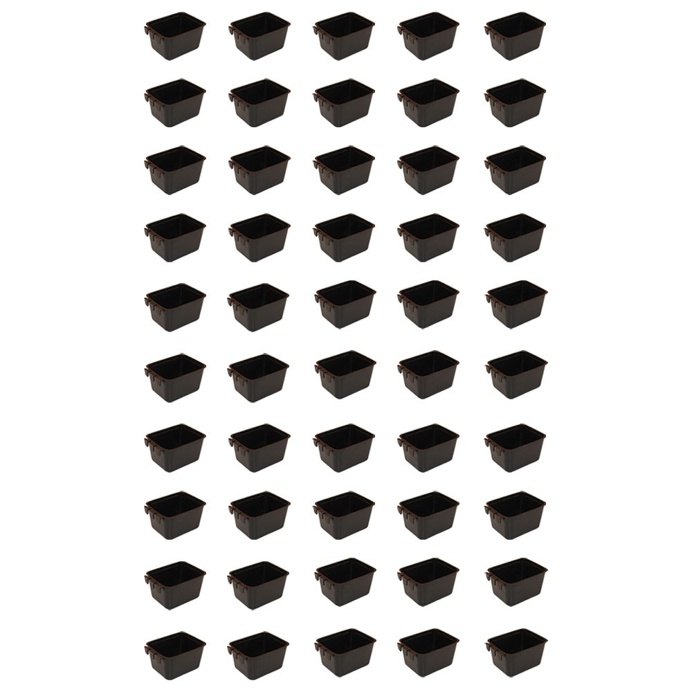 Fifty (50) 1 Pint Hanging Feed and Water Cage Cup 4" x 3-1/2" x 2-1/2"