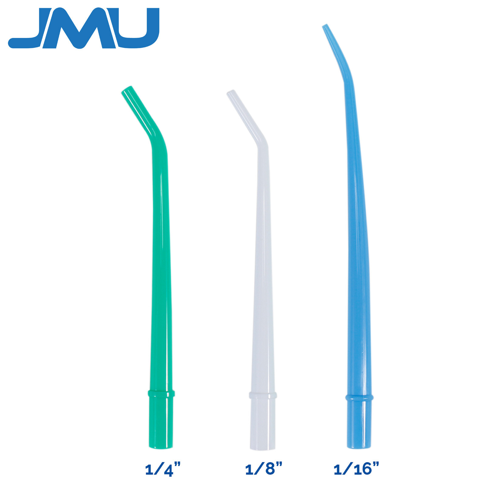 25Pcs/Bag JMU Dental Aspirator Tips Tube Disposable Suction Saliva 1/4"1/8"1/16"