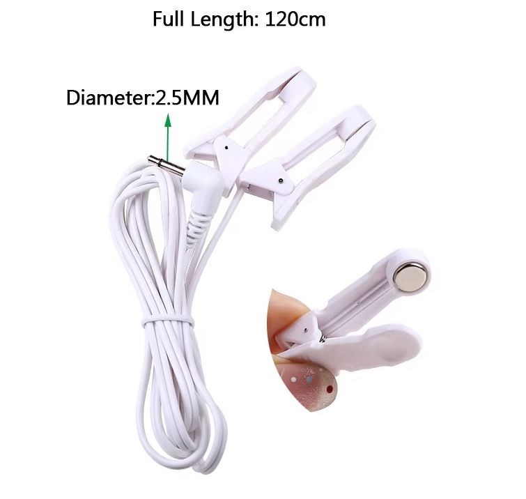 EAR CLIP/CLAMP ELECTRODE with 2.5mm Plug Lead Cable Microcurrent Electrotherapy