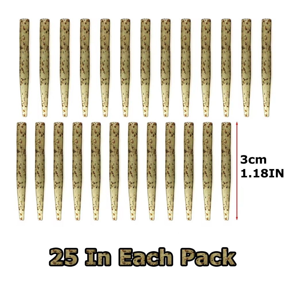 25x Anti-Tangle Sleeves Carp Fishing Medium Camo Helicopter Rig Tubing