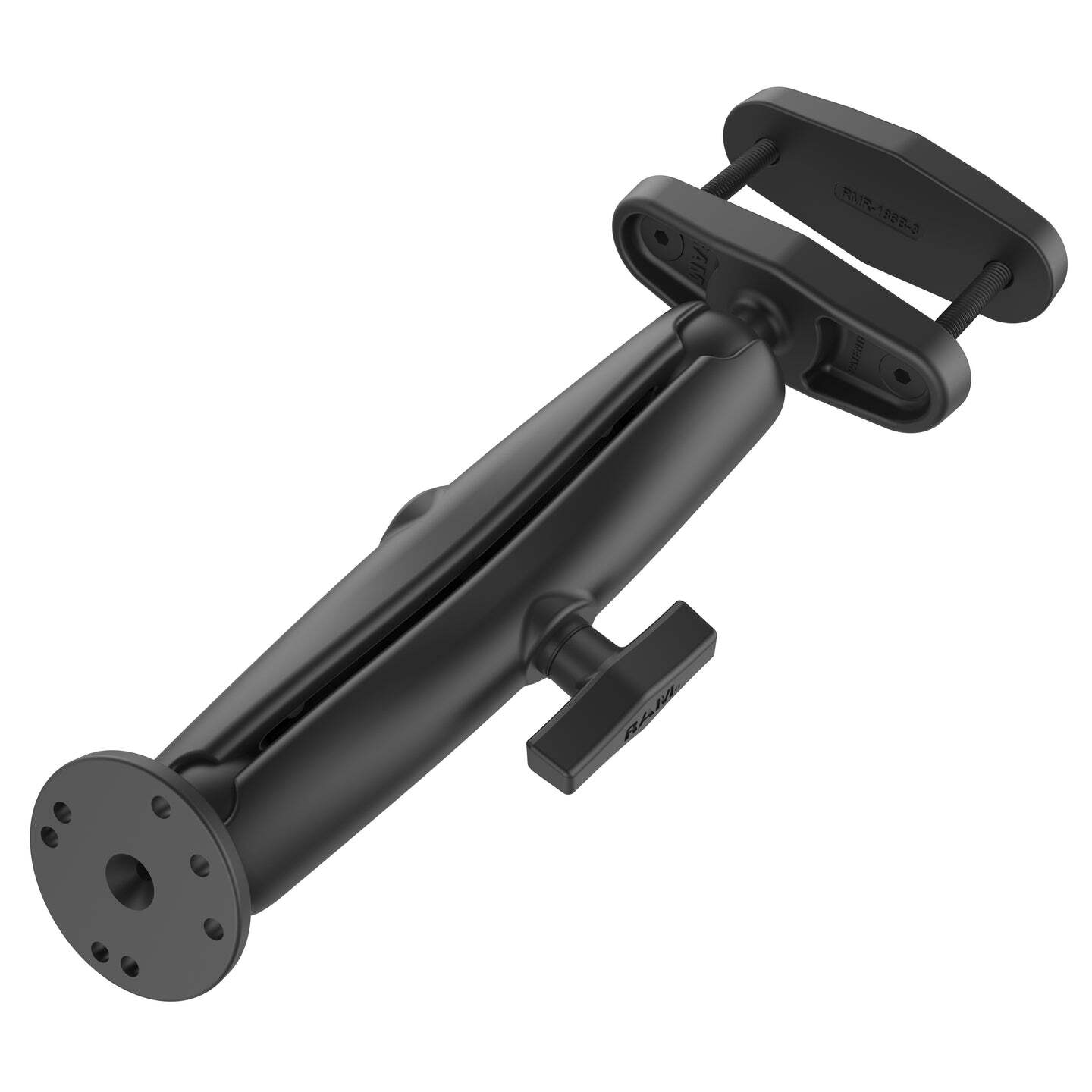 RAM-101U-D-247-3 RAM 3" Square Post Clamp Mount with Round AMP...