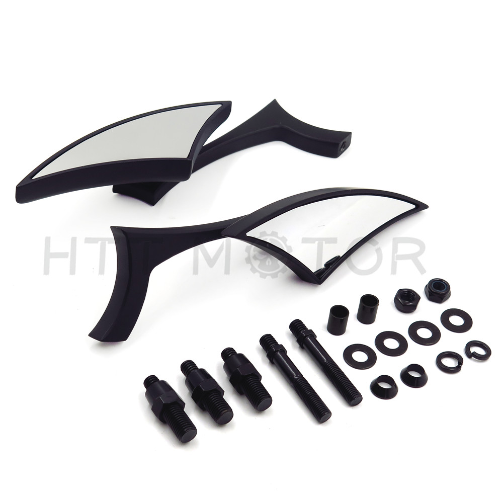 For Suzuki Savage Intruder Volusia Boulevard black Spear Blade Mini mirrors