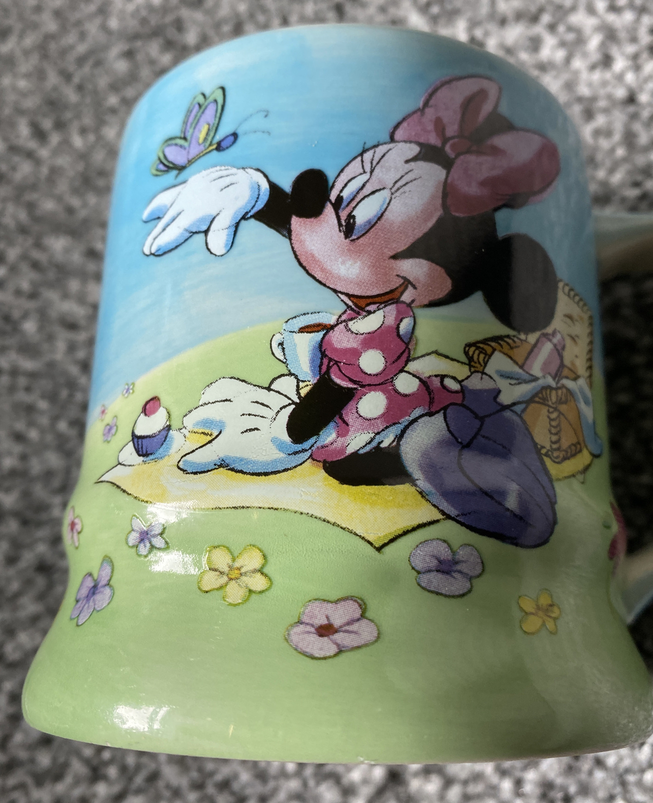 Disney Store Exclusive Mug Minnie Mouse Flowers Butterflies Pretty