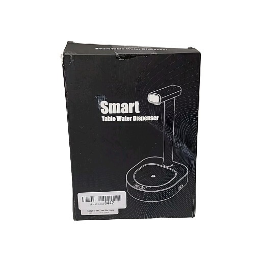 Smart Table Water Dispenser with USB Rechargeable Pump - Black - New Open Box