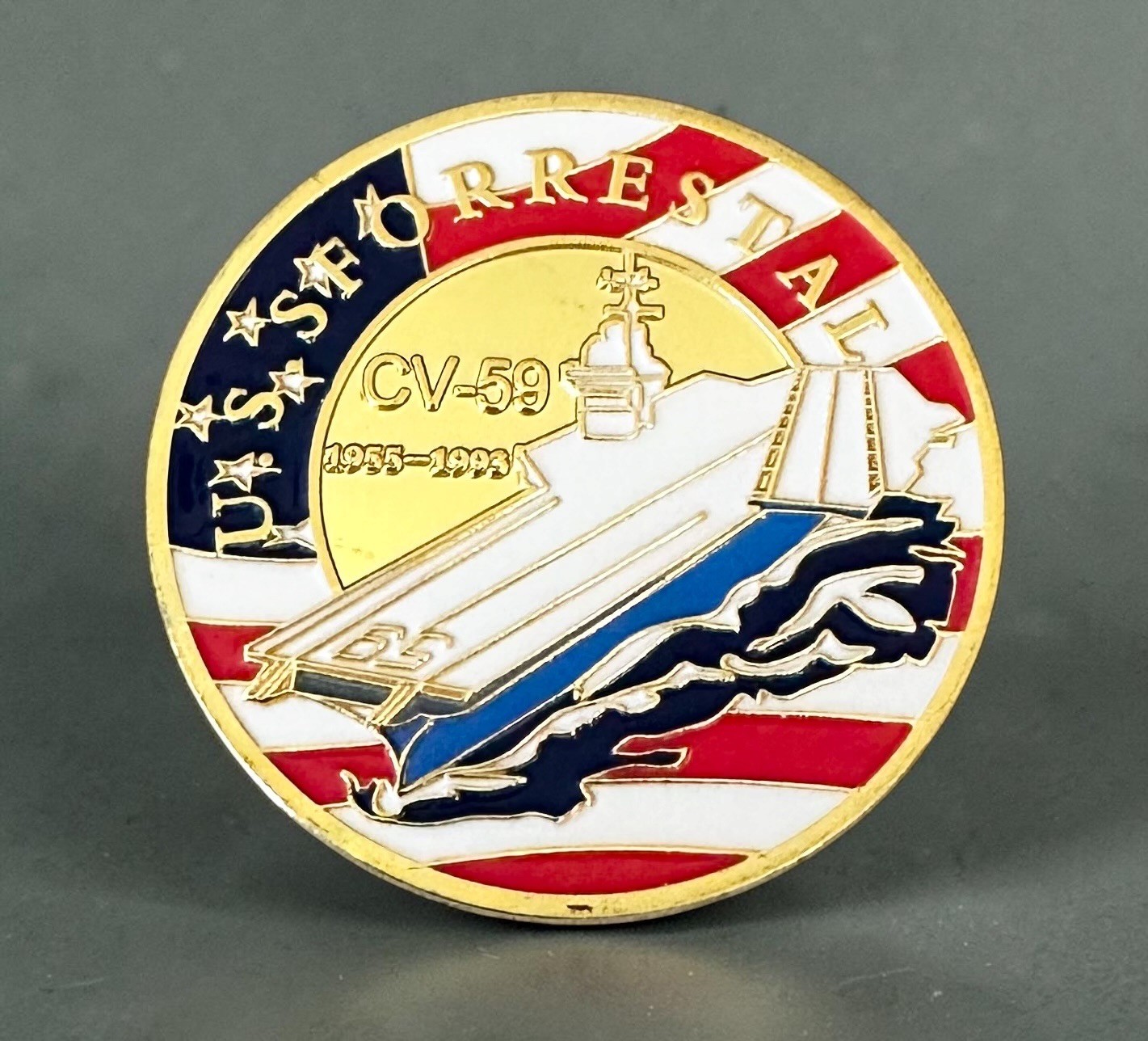 US NAVY USS FORRESTAL CV-59 Challenge Coin ·IN STOCK· ·FAST SHIPPING· ·NEW·
