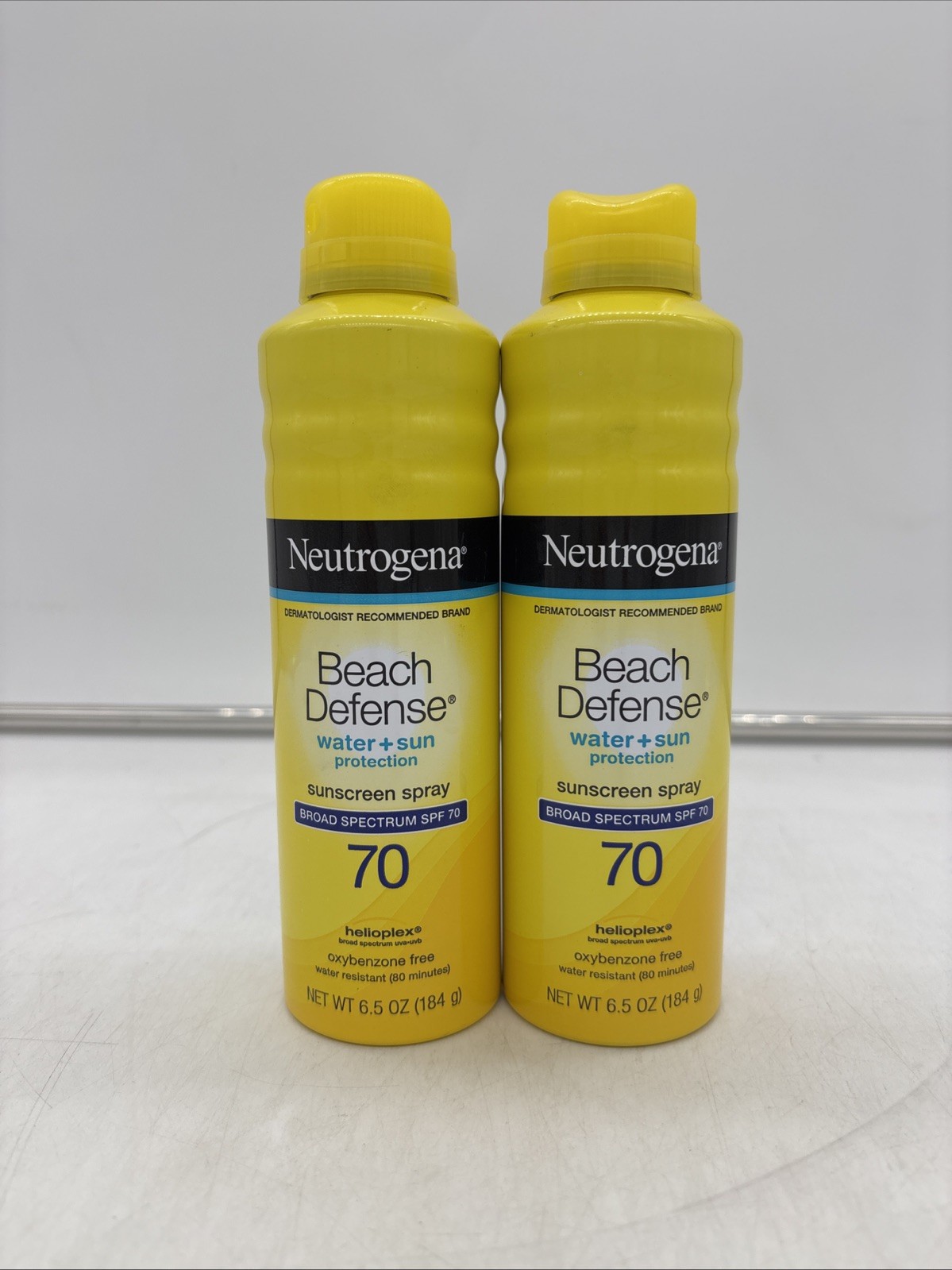 2- Neutrogena Beach D Sunscreen Spray SPF 70 - 6.5 Oz Each