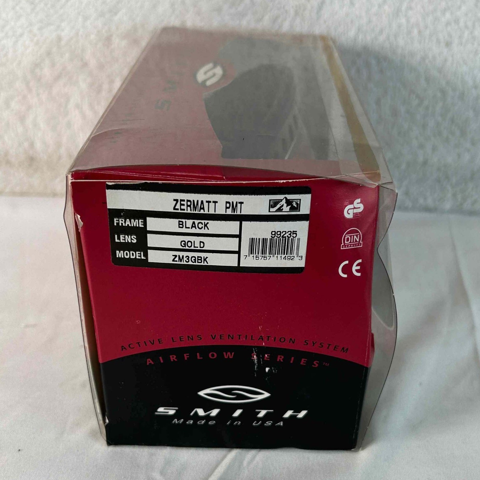 Smith Zermatt PMT Airflow Series Ski Snowboard Goggles Black Gold Lens New
