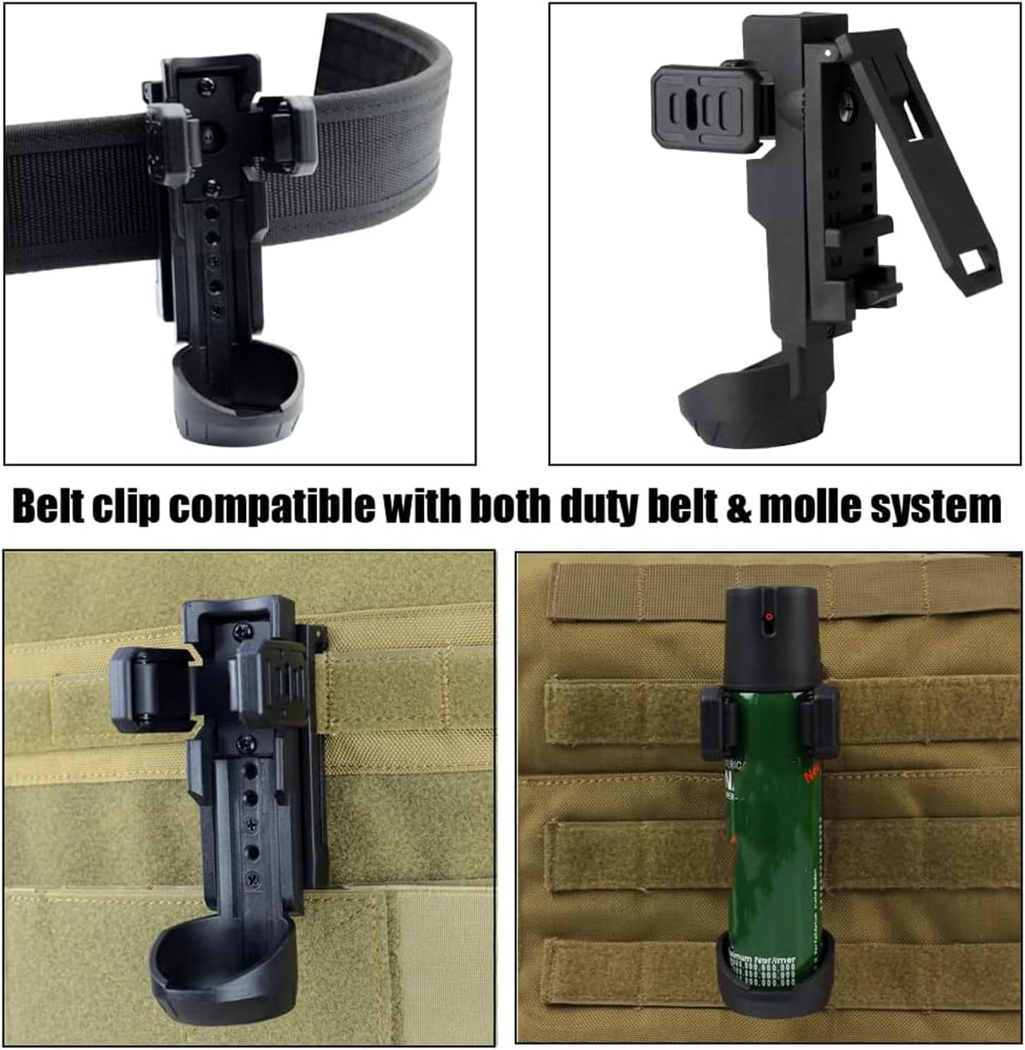 Quick Release Oc/Mace Spray Holder W/Duty Belt/Molle Vest Rotatable Clip MK4 ...