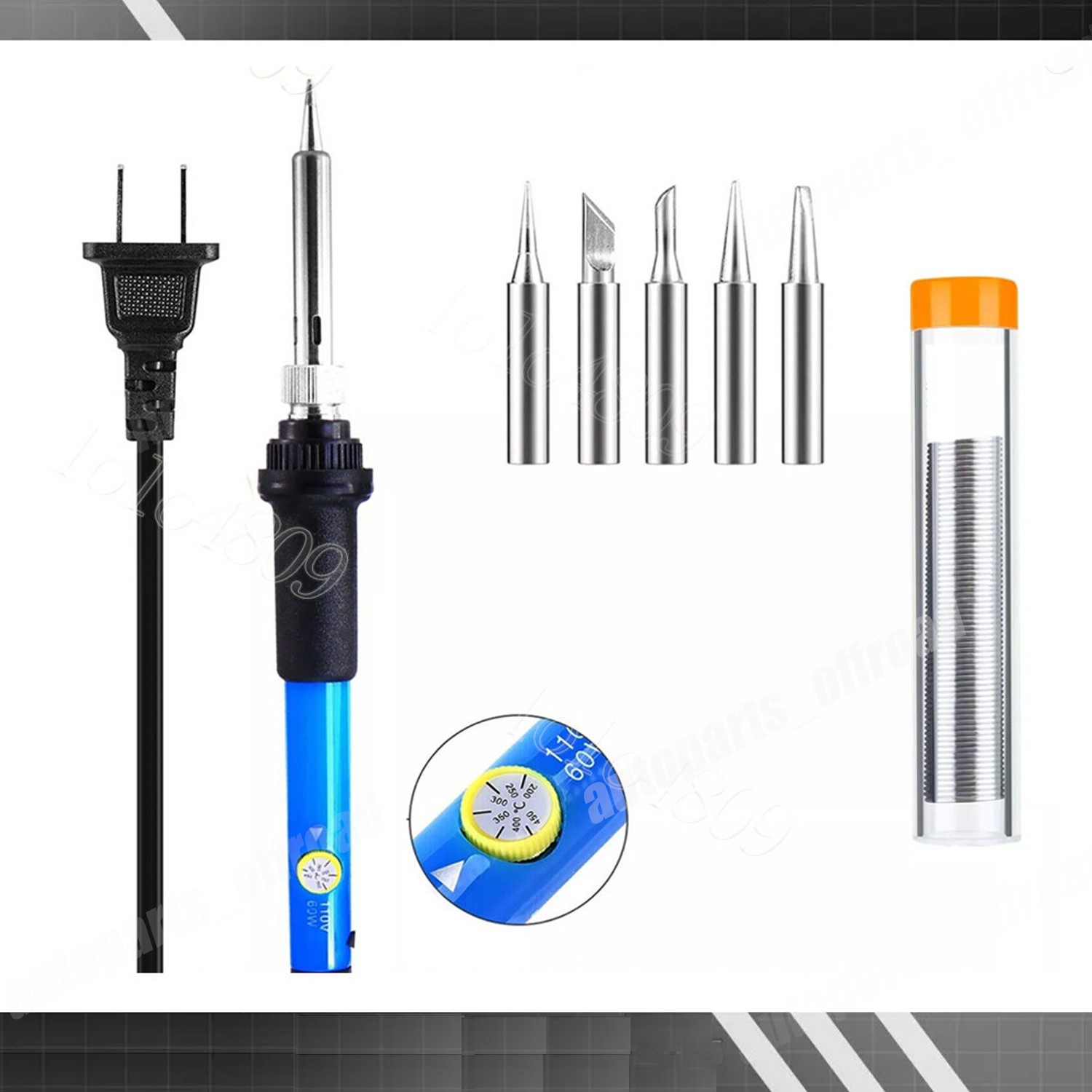 Soldering Iron Electric Gun Adjustable Temperature 60W Welding Solder Wire