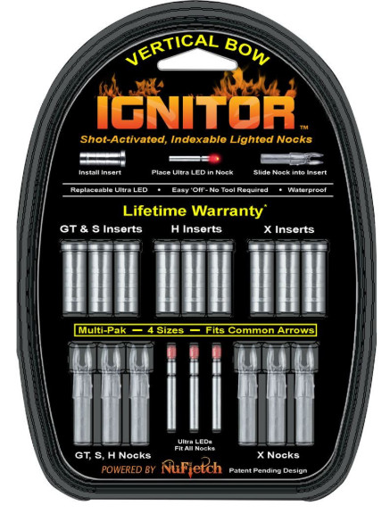 NuFletch Ignitor Nocks Red Universal Fit 3 pk IGNT-UNIV-RED