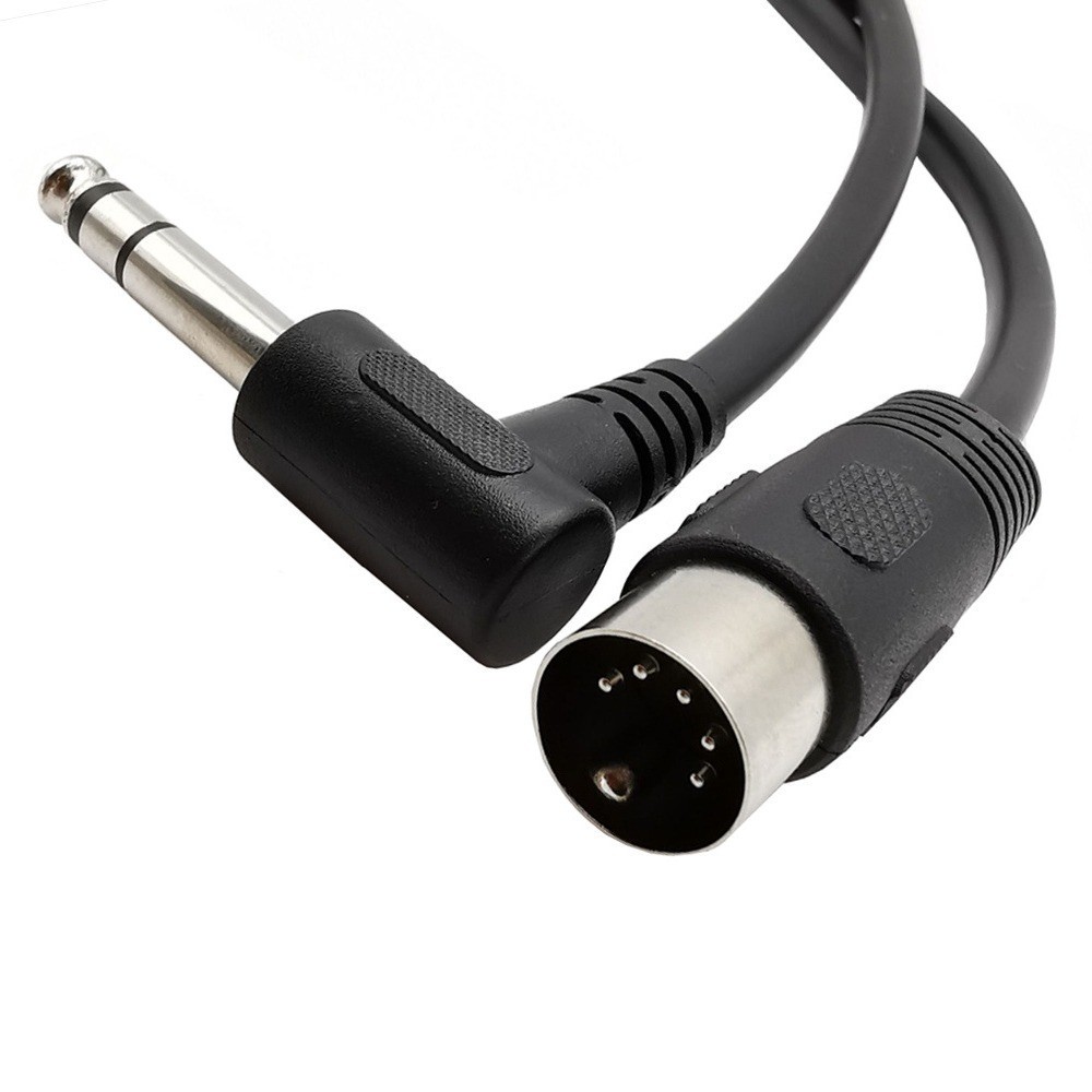 MIDI Din 5Pin Male to Monoprice 6.35mm 1/4" Male TRS Stereo Audio Cable 1.5m